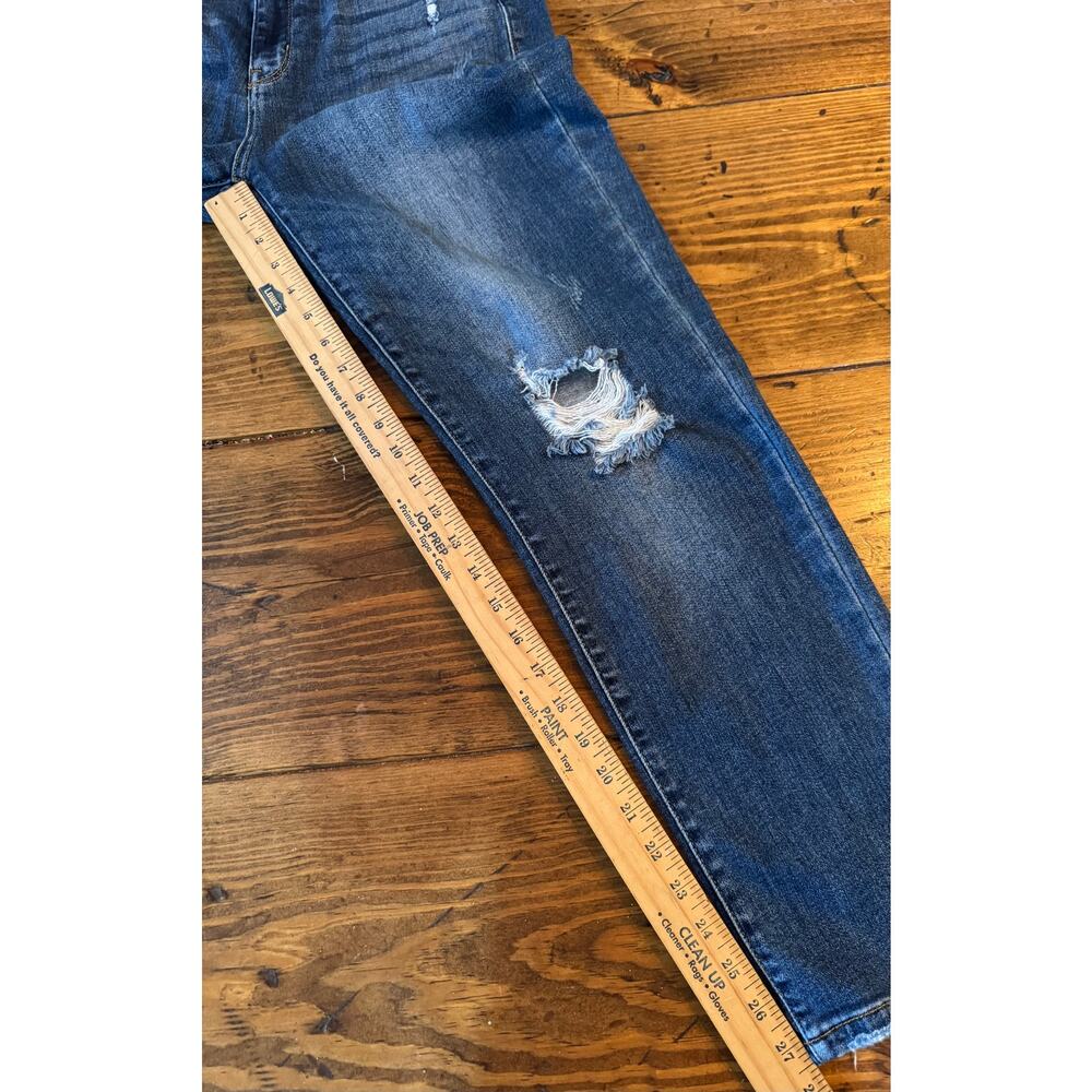 Judy Blue Jeans Los Angeles Slim Fit Distressed Blue Women's Size 9/29 - Picture 9 of 11